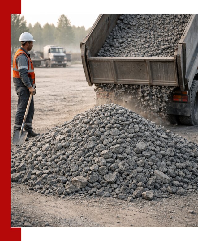 Гранитный щебень фракции 100–201 для строительства в Туймазы