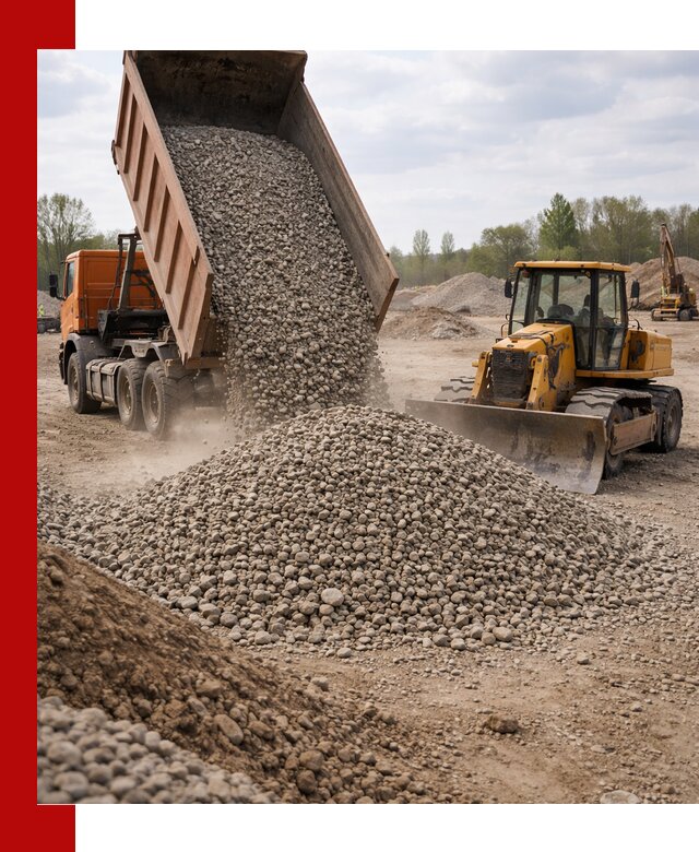 Доставка гравийного щебня фракции 40-70 в Туймазы