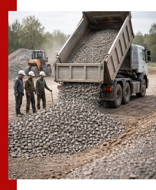 Доставка гравийного щебня фракции 70-120 в Туймазах