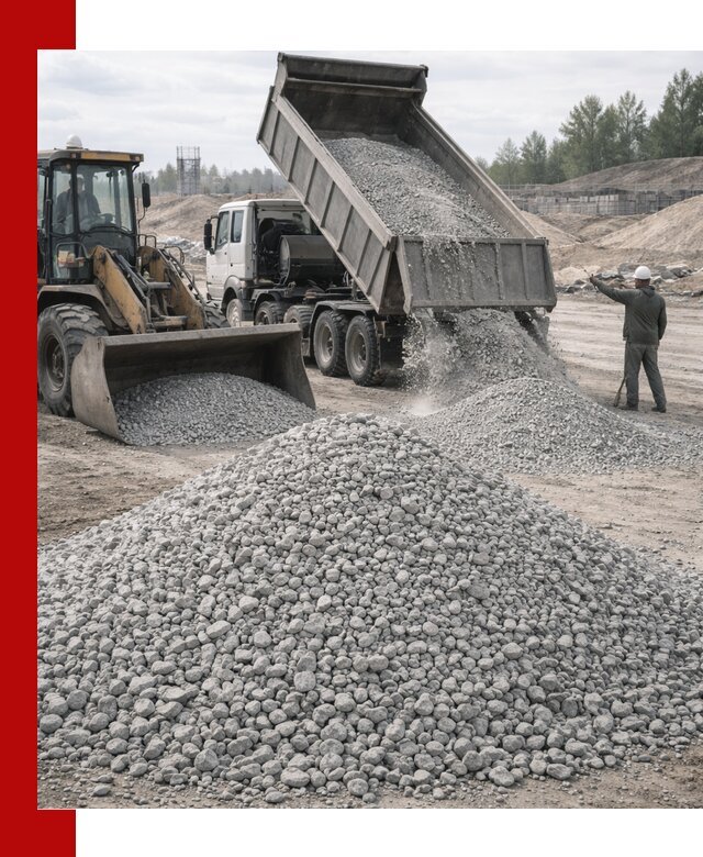 Доставка известнякового щебня фр. 5–20 в Туймазы