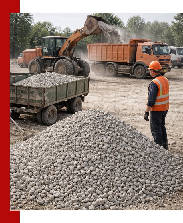 Доставка известнякового щебня фракция 20–40 в Туймазы