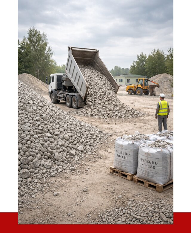 Известняковый щебень фракция 70-150 в Туймазы от 1274 р. | ПРОНЕРУДТмз