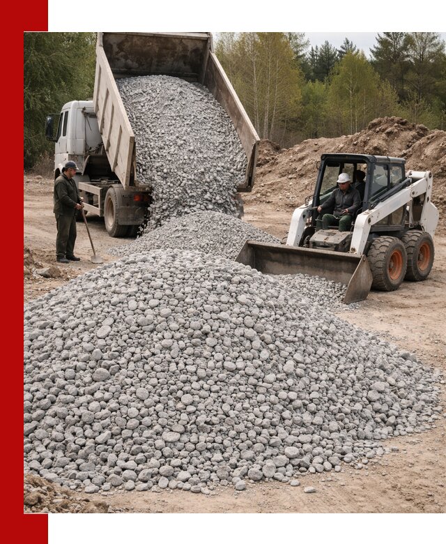 Доставка доломитового щебня в Туймазах напрямую от карьера