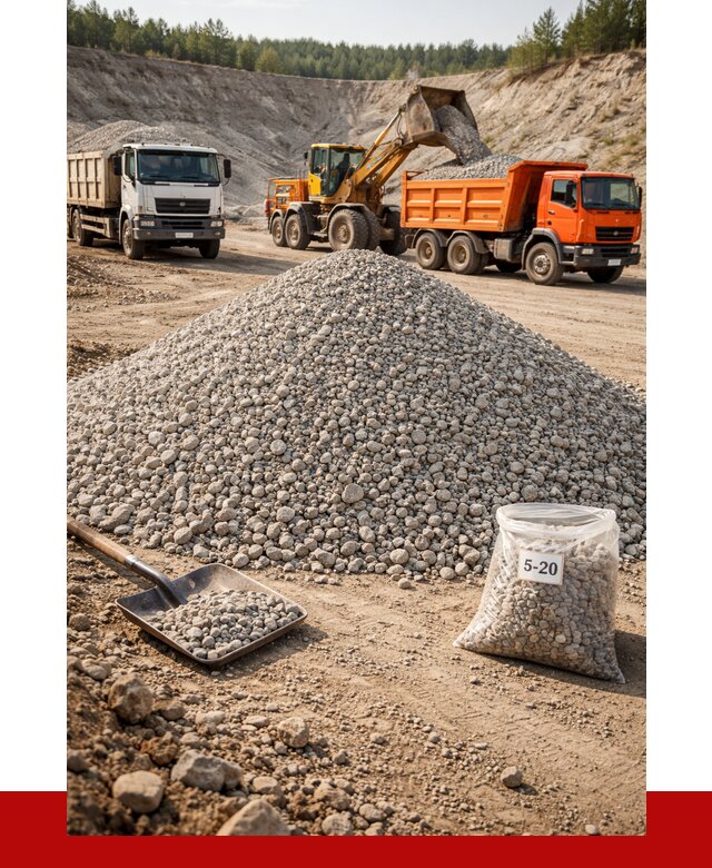 Доломитовый щебень фр. 5-20 в Туймазах от 4280 р. | ПРОНЕРУДТмз