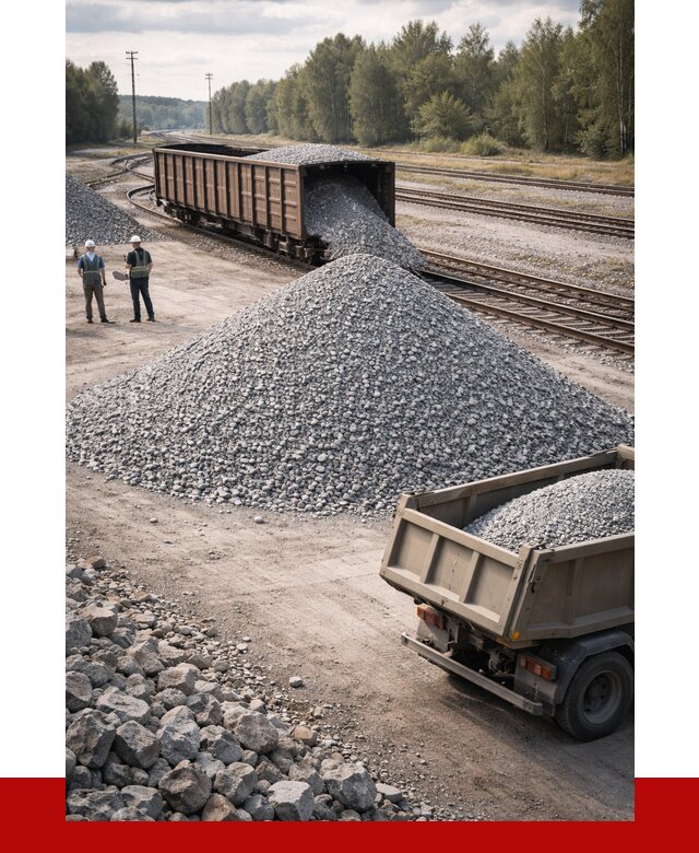 Железнодорожный щебень 20-60 в Туймазы от 1732 р. | ПРОНЕРУДТмз