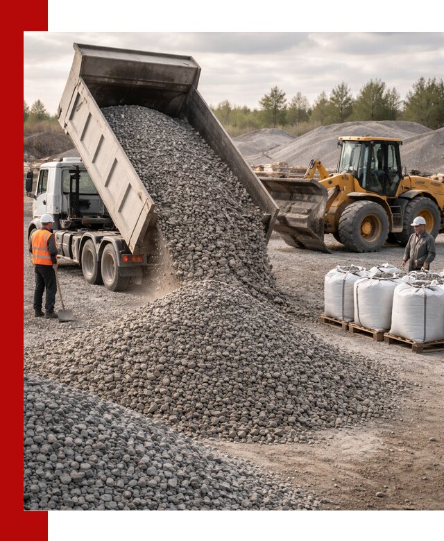 Бетонный щебень фракция 5–20 с доставкой в Туймазах