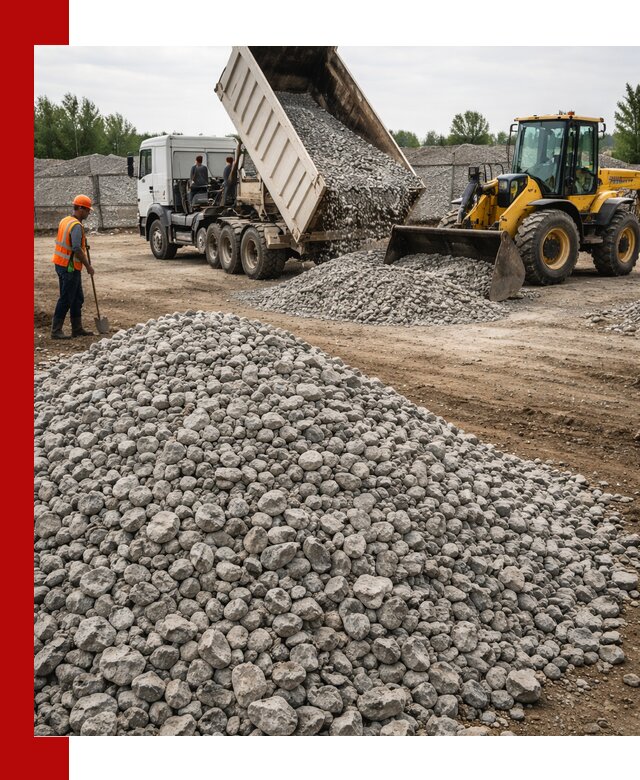 Доставка бетонного щебня фракции 40-70 в Туймазах