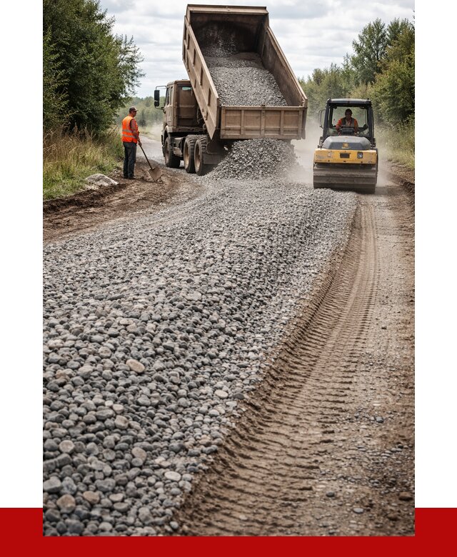 Щебень для отсыпки дороги в Туймазах от 2751 р. ПРОНЕРУДТмз