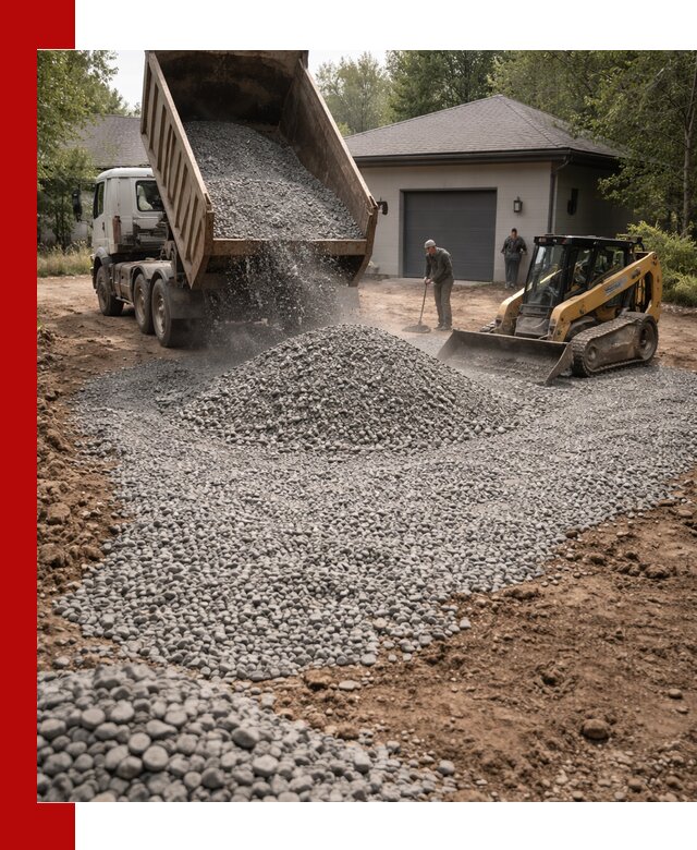 Щебень для парковки в Туймазах: доставка и укладка качественного материала