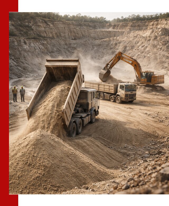 Карьерный песок навалом с доставкой в Туймазах