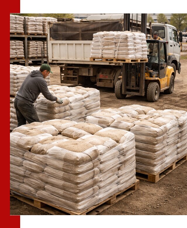 Карьерный песок в мешках с доставкой в Туймазах