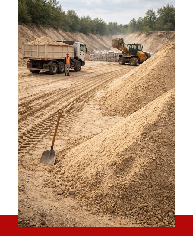 Карьерный песок мелкозернистый в Туймазах от 9171 р. | ПРОНЕРУДТмз
