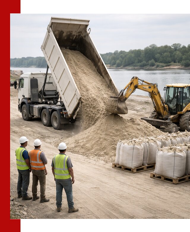 Доставка речного песка в Туймазах самосвалами и погрузкой