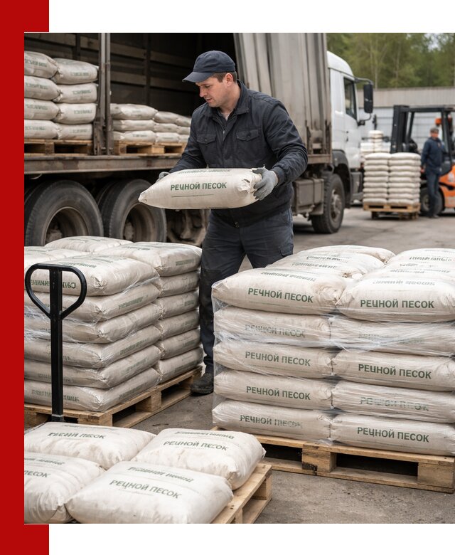 Речной песок в мешках с доставкой в Туймазах
