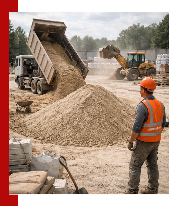 Доставка строительного песка с самосвалом в Туймазах