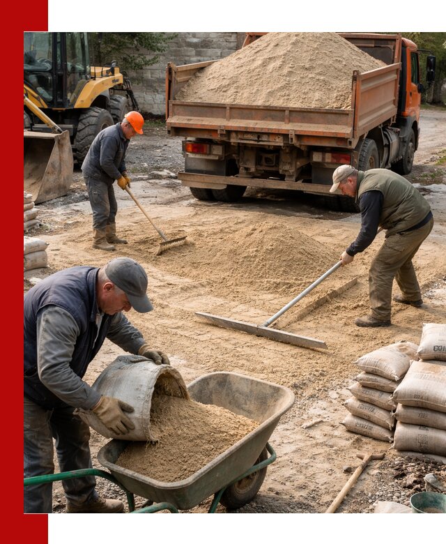 Поставка песка для стяжки в Туймазах с быстрой доставкой