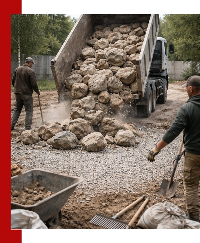 Доставка и укладка булыжника в Туймазах