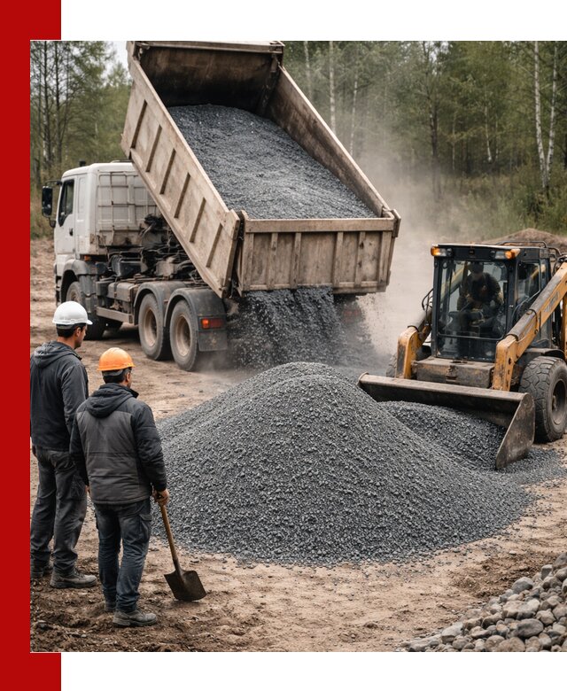 Гранитный отсев 0-5 с доставкой и разгрузкой в Туймазах