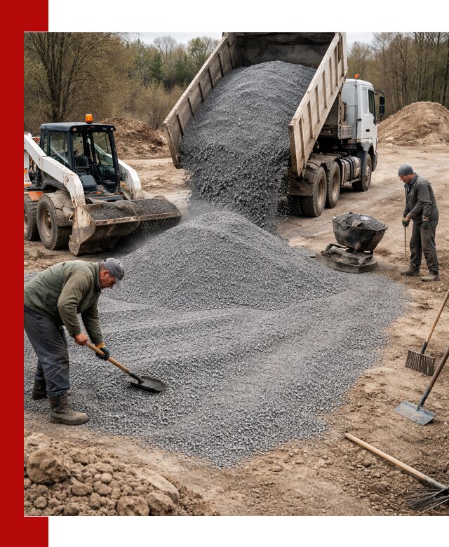 Отсев для подсыпки в Туймазах — доставка и подсыпка на участок