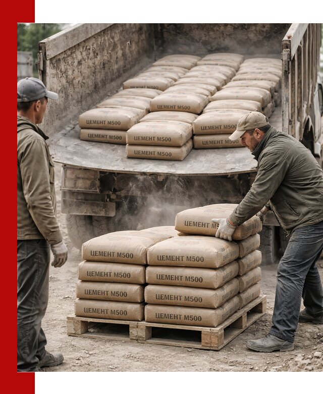Цемент М500 с доставкой самосвалом в Туймазах