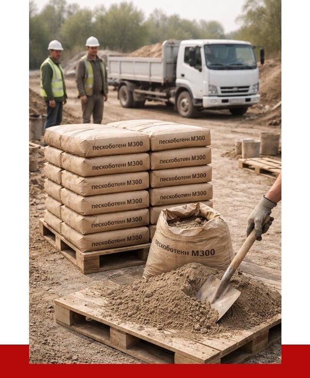 Пескобетон М300 в Туймазах с доставкой от 4738 р. за куб | ПРОНЕРУДТмз