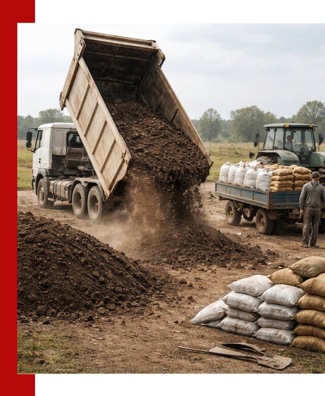 Доставка грунта и удобрений оптом в Туймазах для сельхоз и строительства