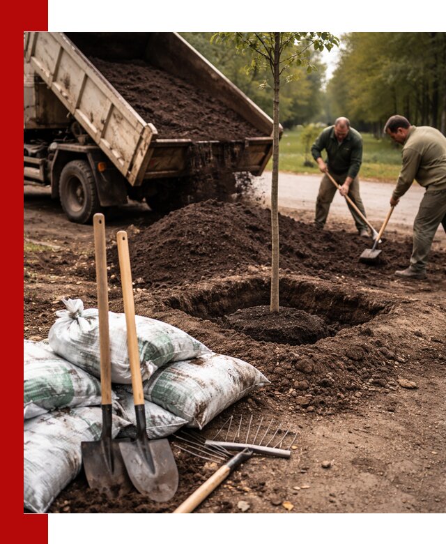 Грунт для посадки деревьев в Туймазах — доставка и подготовка почвы