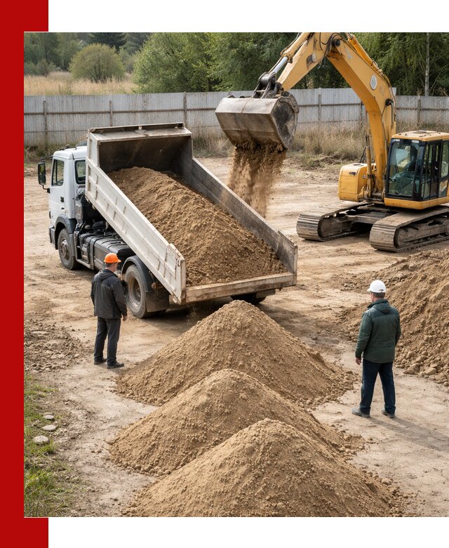 Доставка супеси вагонными и автопартиями в Туймазах
