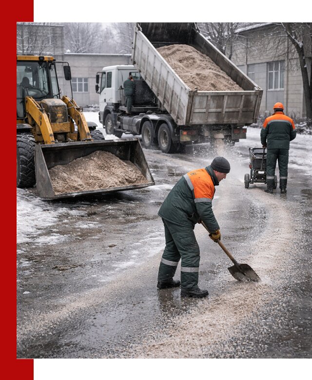 Реагент против гололеда с доставкой и нанесением в Туймазах