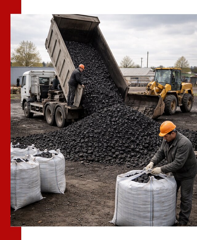 Доставка каменного угля в Туймазах оптом и в розницу