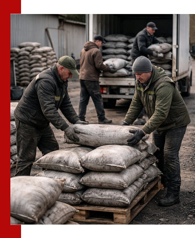 Доставка угля в мешках по выгодным ценам в Туймазах