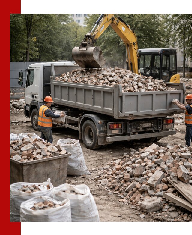 Вывоз строительного мусора в Туймазах с самосвалами и контейнерами