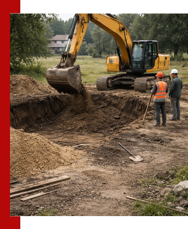 Рытье котлована под фундамент в Туймазах (быстро и недорого)