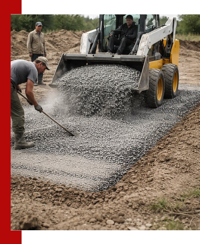 Устройство щебеночной подушки в Туймазах для дорог и фундаментов